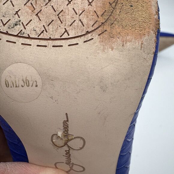 Jessica Simpson‎ Heels Womens Size 6 Levin Blue Snake Print Pumps - Picture 10 of 10